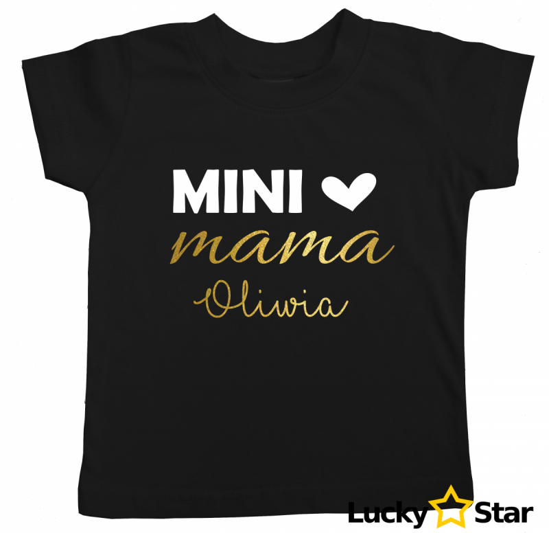 Koszulki Mama idealna &amp; MINI mama + imię dziewczynki 