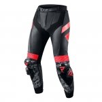 REBELHORN SPODNIE SKÓRZANE REBEL BLACK/FLO RED 