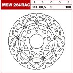 TRW Tarcza hamulcowa MSW264RAC KAWASAKI ZZR 1400 G 