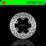 NG146 TARCZA HAMULCOWA CAGIVA MITO 125 '90-'10, RAPTOR PLANET, SUPERCITY 125 (229X110X4) (6X6,5MM) 