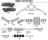 GIVI STELAŻ SAKW BOCZNYCH REMOVE-X HONDA X-ADV 750 