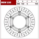TRW Tarcza hamulcowa MSW235 YAMAHA	XVZ 1300 A Roya 