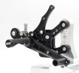 Podnóżki Regulowane RG Racing Bmw S1000Rr - Ze Skrzynią Biegów Race, Zestaw Black 