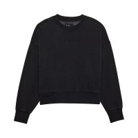 FOX BLUZA LADY WORDMARK OVERSIZED FLEECE CREW BLAC