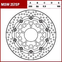TRW Tarcza hamulcowa MSW257SP KAWASAKI ZX-6 R 600 TRW Tarcza hamulcowa MSW257SP KAWASAKI ZX-6 R 600