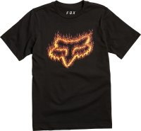FOX T-SHIRT JUNIOR FLAME HEAD BLACK/ORANGE FOX T-SHIRT JUNIOR FLAME HEAD BLACK/ORANGE