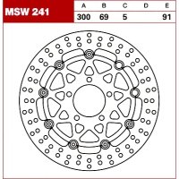 TRW Tarcza hamulcowa MSW241 SUZUKI GSX-R 750 600 1 TRW Tarcza hamulcowa MSW241 SUZUKI GSX-R 750 600 1