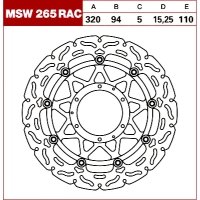 TRW Tarcza hamulcowa MSW265RAC HONDA CBR 1000 Fir TRW Tarcza hamulcowa MSW265RAC HONDA CBR 1000 Fir