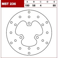 TRW Tarcza hamulcowa MST236 YAMAHA APRILIA GILERA TRW Tarcza hamulcowa MST236 YAMAHA APRILIA GILERA