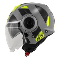 KAPPA  KASK JET KV37 EVO STYLE CZARNY MAT/SZARY/ŻÓ