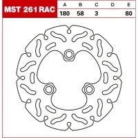 TRW Tarcza hamulcowa MST261RAC PEUGEOT SPEEDFIGHT TRW Tarcza hamulcowa MST261RAC PEUGEOT SPEEDFIGHT