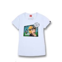 DAVCA T-shirt damski white Ops he can't ride DAVCA T-shirt damski white Ops he can't ride