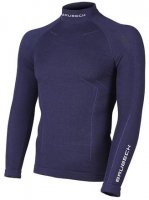 BRUBECK LS11920 bluza Merino EXTREME WOOL granatowa BRUBECK LS11920 bluza Merino EXTREME WOOL granatowa