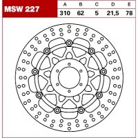 TRW Tarcza hamulcowa MSW227 HONDA CBR 900 RR Fireb TRW Tarcza hamulcowa MSW227 HONDA CBR 900 RR Fireb