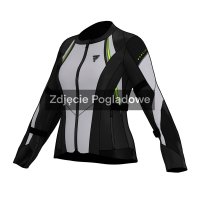 Kurtka motocyklowa tekstylna damska Rebelhorn Swift Light Grey Fluo Yellow