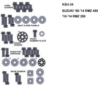 ZESTAW ŚRUB KEITI DO SUZUKI 08-14 RMZ 450 10-14 RMZ250 ZESTAW ŚRUB KEITI DO SUZUKI 08-14 RMZ 450 10-14 RMZ250