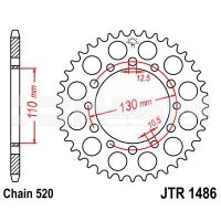 Zębatka tylna stalowa JT 1486-40, 40Z, rozmiar 520 2300753 Kawasaki GPZ 500 Zębatka tylna stalowa JT 1486-40, 40Z, rozmiar 520 2300753 Kawasaki GPZ 500