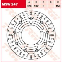 TRW Tarcza hamulcowa TRW MSW247 YAMAHA VMX 1700 AB TRW Tarcza hamulcowa TRW MSW247 YAMAHA VMX 1700 AB