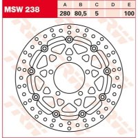 TRW Tarcza hamulcowa TRW MSW238 KAWASAKI ZX-6 R 63 TRW Tarcza hamulcowa TRW MSW238 KAWASAKI ZX-6 R 63