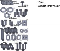 ZESTAW ŚRUB KEITI DO YAMAHA 10-13 YZ450F ZESTAW ŚRUB KEITI DO YAMAHA 10-13 YZ450F