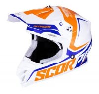SCORPION KASK CROSS VX-16 AIR ERNEE WHITE ORA BLUE SCORPION KASK CROSS VX-16 AIR ERNEE WHITE ORA BLUE