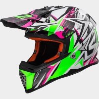 KASK LS2 MX437J FAST MINI STRONG WHITE/GREEN/PINK KASK LS2 MX437J FAST MINI STRONG WHITE/GREEN/PINK