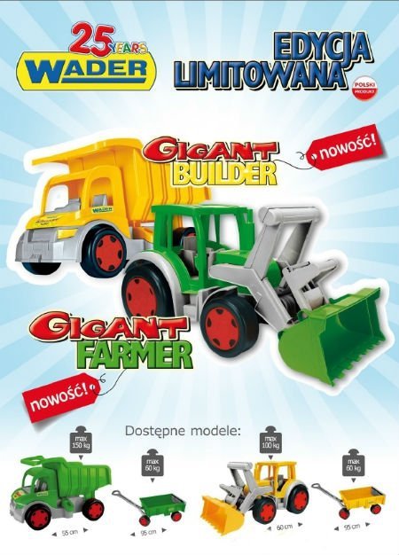 Gigant Truck Wywrotka z Przyczepą - Farmer Wader (65015 + 10915)