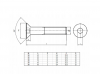 ŚRUBA STOŻKOWA IMBUS M14x80 DIN 7991