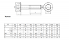 ŚRUBA Z KOŁN.  M  12X30  DIN 6921 KL 10,9
