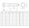 ŚRUBA MASZYNOWA M  24 X  80 DIN 931 KL 5,8 OCYNK