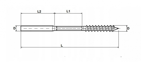 ŚRUBA DWUGWINT  8X180 TORX OP.50 SZT