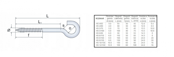 HAK SUFITOWY FI 6 X110 drewno OP. 100 SZT