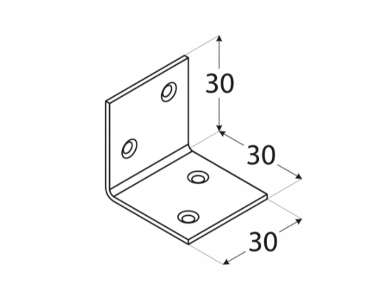 KĄTOWNIK SZEROKI 30 X 30 X 30 KS1 OP.2 SZT