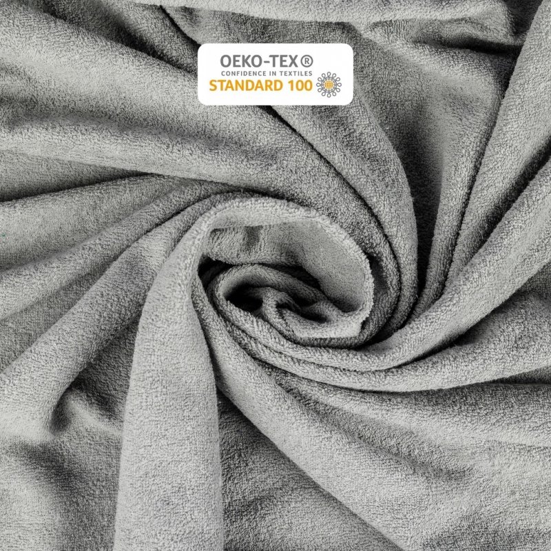 Prześcieradło Frotte z Gumką 80x200 Gruba Bawełna 200g Bok 30 cm stalowy