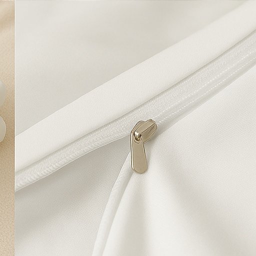 Pościel 160x200 Mikrofibra +2 Poszewki Komplet na Zamek – biały