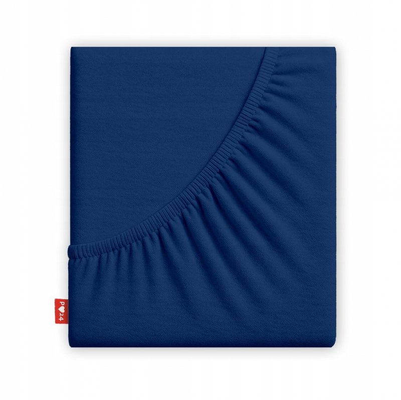 Prześcieradło 200x200 z Gumką GRUBA Bawełna Premium Bok 30 cm Granatowy