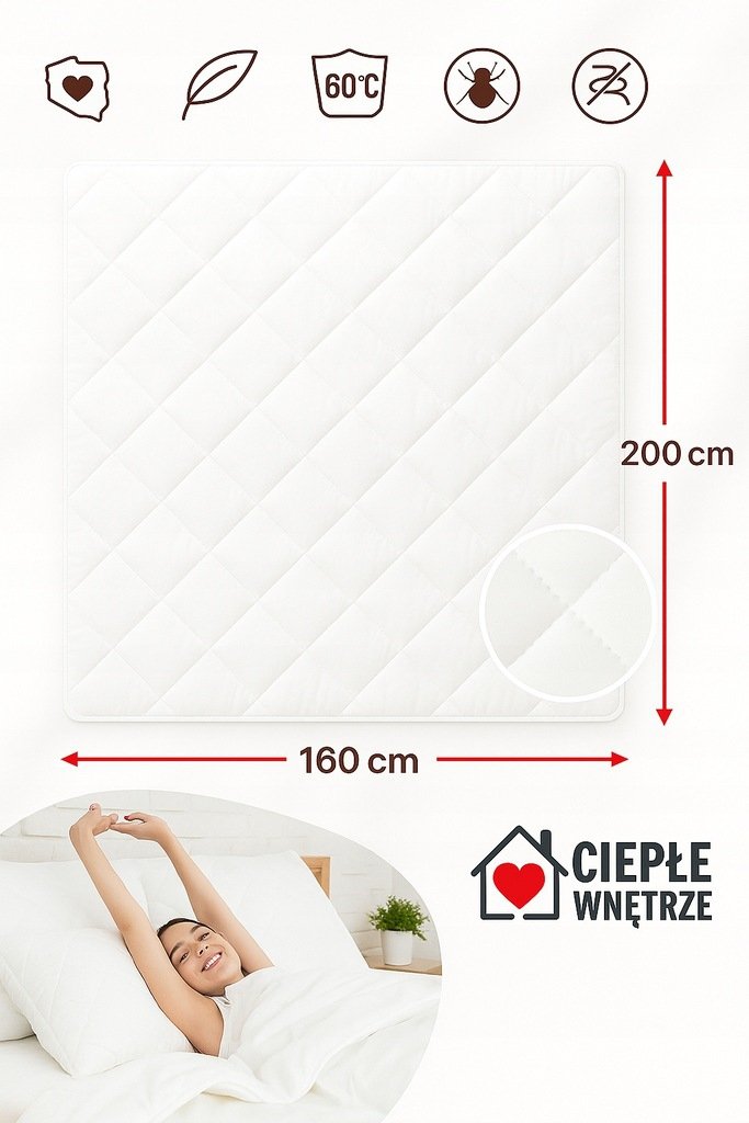 CAŁOROCZNA  KOŁDRA - 160x200 MIKROFIBRA 300G