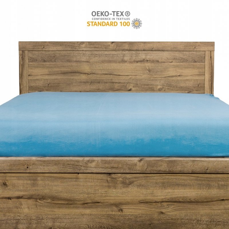 Prześcieradło 100x200 z Gumką GRUBA Bawełna Premium Bok 30 cm Błękitny