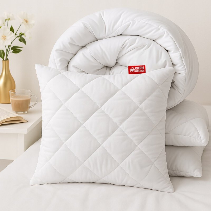 2x Poduszka 70x80 Antyalergiczna Pikowana GRUBA Polska HCS