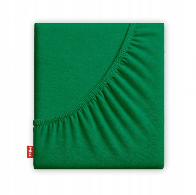 Prześcieradło 80x200 z Gumką GRUBA Bawełna Premium Bok 30 Butelkowa zieleń