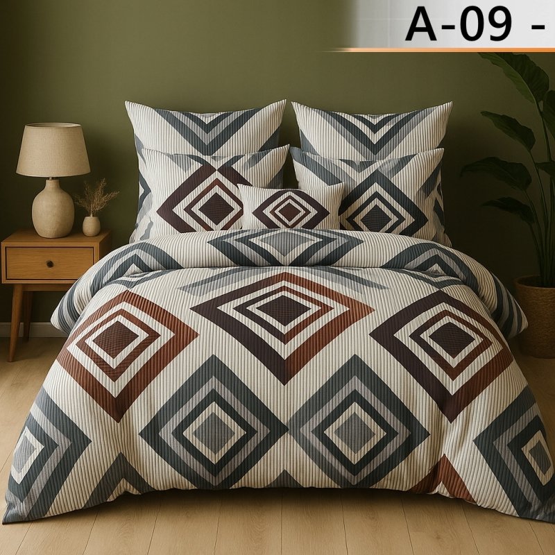 POŚCIEL 200x220 BAWEŁNA KOMPLET POŚCIELI BAWEŁNIANEJ + 2 POSZEWKI WZÓR A-09