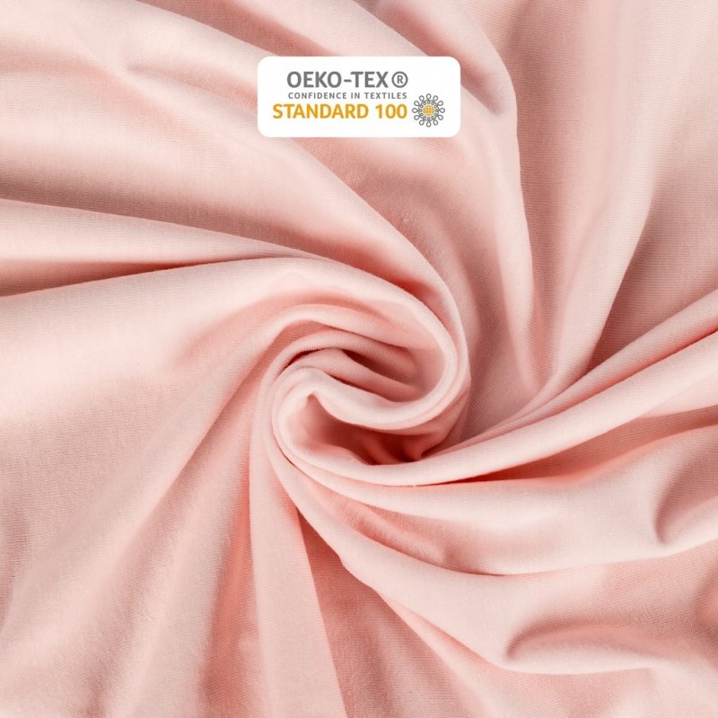 Prześcieradło Jersey z Gumką 120x200 Gruba Bawełna Bok 30 cm pudrowy róż