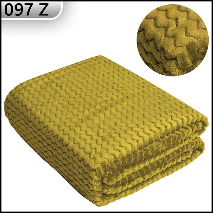 KOC Z MIKROFIBRY 200x220 NARZUTA  ZYGZAK