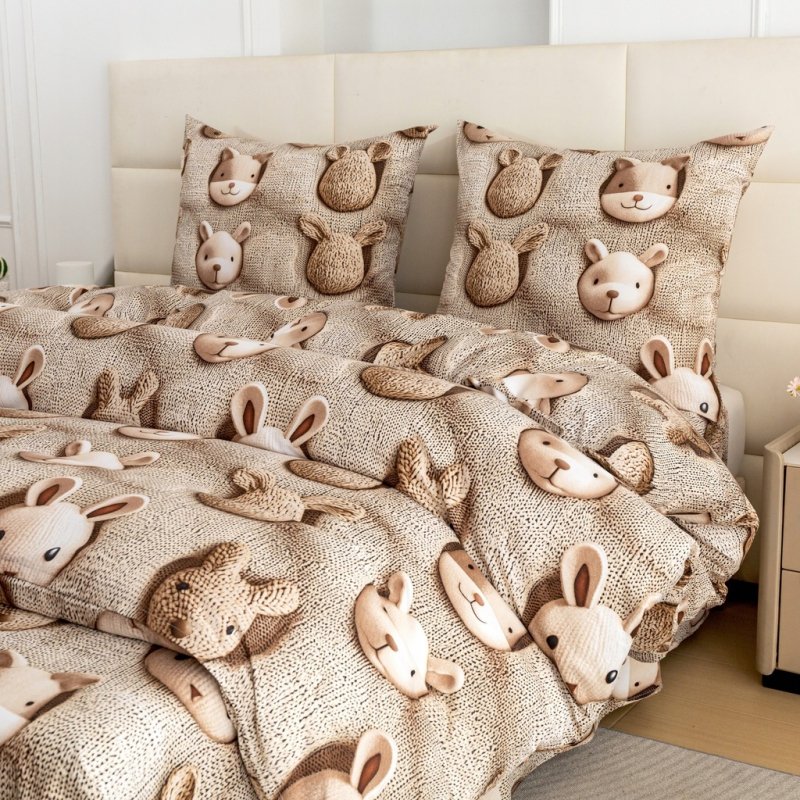 POŚCIEL 140x200 BAWEŁNIANA KOMPLET POŚCIELI + POSZEWKA WZÓR A-3290