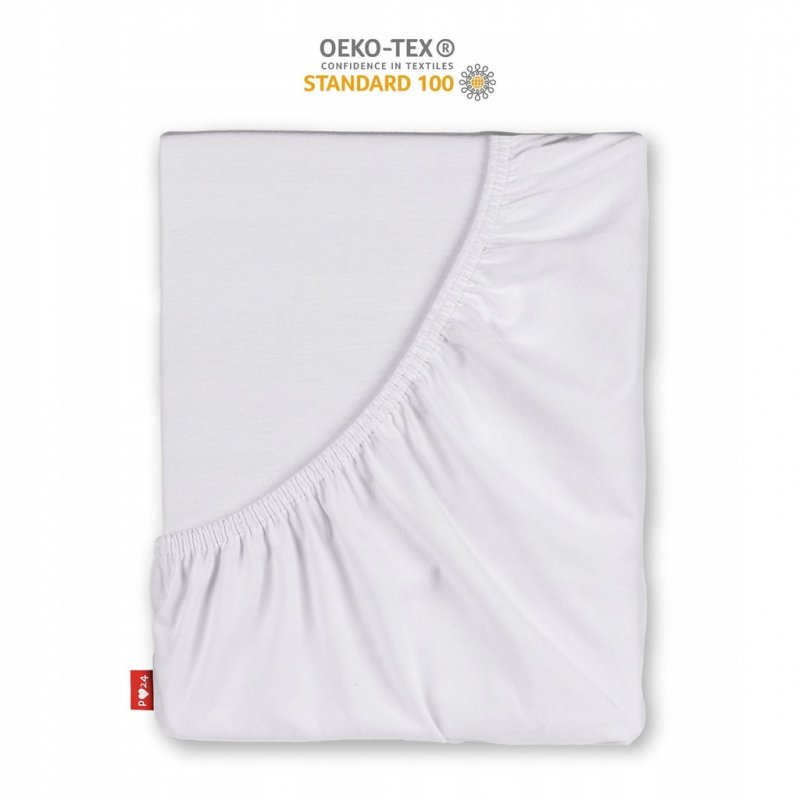 Prześcieradło Jersey z Gumką 120x200 Gruba Bawełna Czesana Bok 30 cm biały