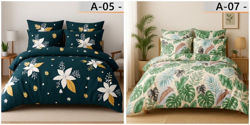 POŚCIEL 160x200 BAWEŁNIANA KOMPLET POŚCIELI +2 POSZEWKI + PRZEŚCIERADŁO MIX  (WYBIERZ)