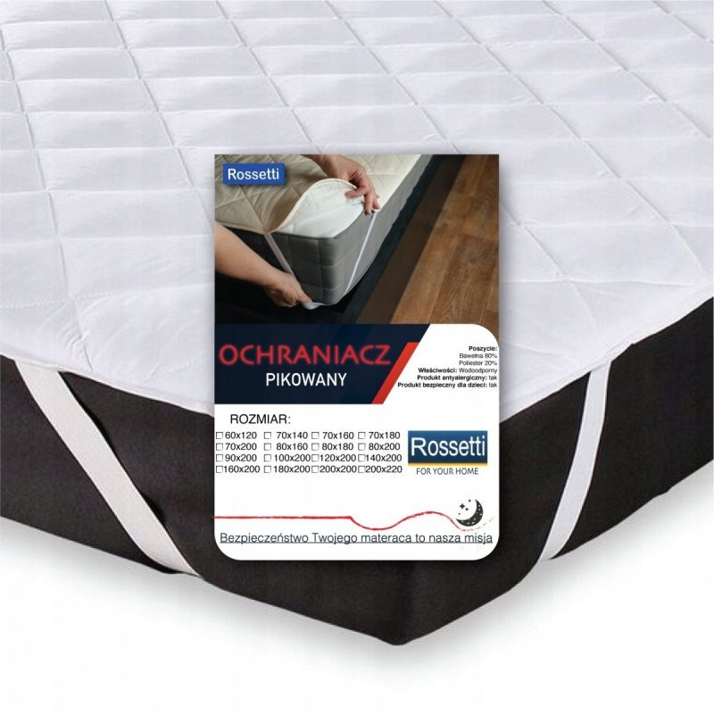 OCHRANIACZ NA MATERAC PIKOWANY 70x160 WODOODPORNY