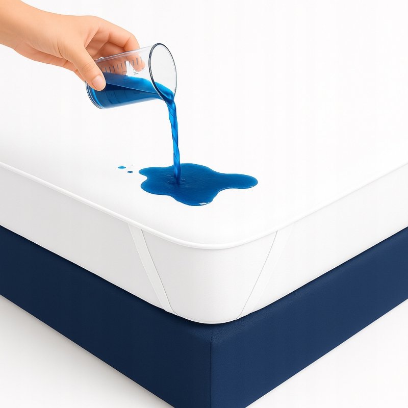 Ochraniacz na materac 80x200 BAWEŁNA WODOODPORNY 90C topper Z GUMKĄ POLSKI