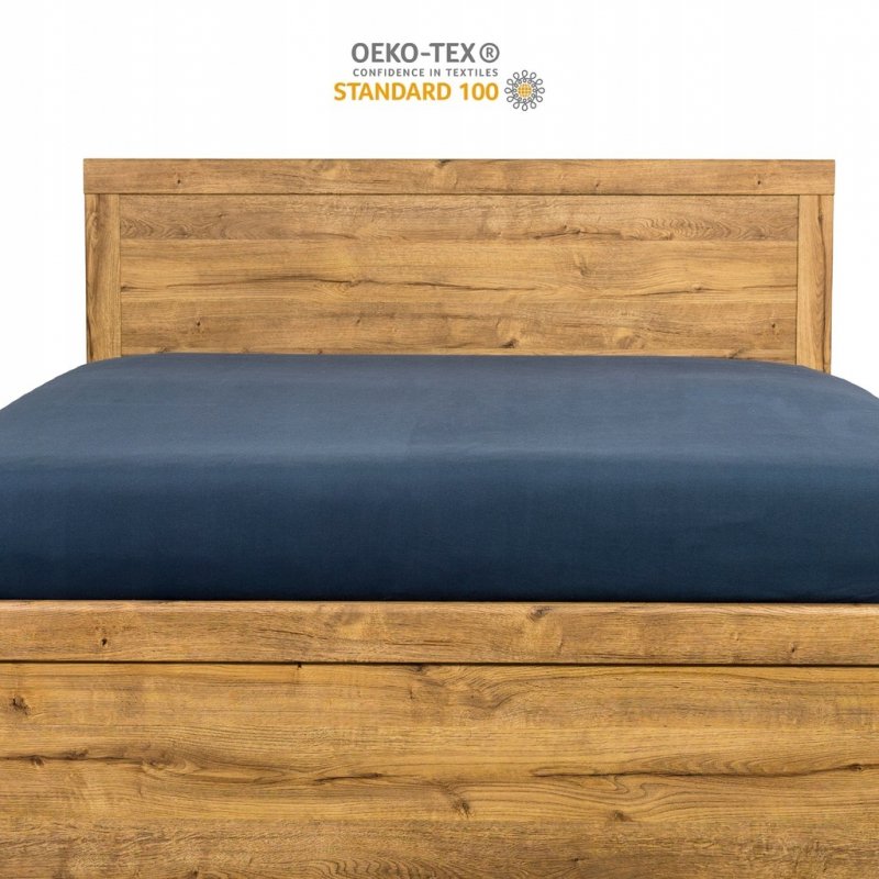 Prześcieradło Jersey z Gumką 200x200 Gruba Bawełna Bok 30 cm popiel ciemny