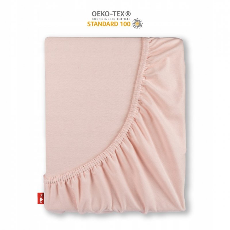 Prześcieradło Jersey z Gumką 160x200 Gruba Bawełna Bok 30 cm pudrowy róż